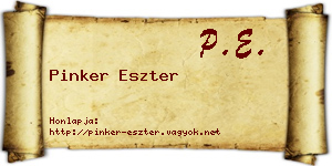 Pinker Eszter névjegykártya